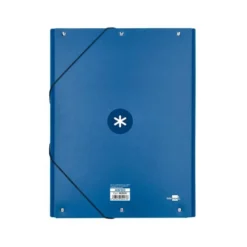 CARPETA LIDERPAPEL ANTARTIK GOMAS DIN A4 3 SOLAPAS CARTON FORRADO COLOR AZUL