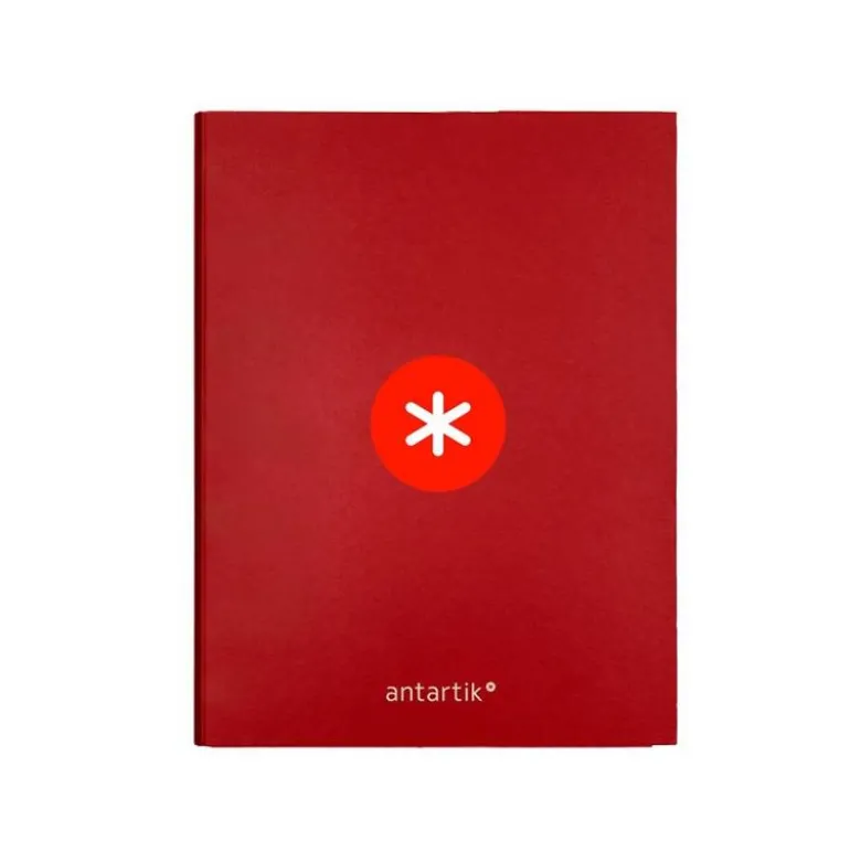 CARPETA LIDERPAPEL ANTARTIK DIN A4 FORRADA 4 ANILLAS 25 MM ROJO