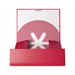 CARPETA LIDERPAPEL ANTARTIK GOMAS DIN A4 3 SOLAPAS COLOR FRAMBUESA CARTON FORRADO