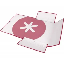 CARPETA LIDERPAPEL ANTARTIK GOMAS DIN A4 3 SOLAPAS COLOR FRAMBUESA CARTON FORRADO