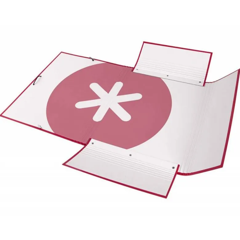 CARPETA LIDERPAPEL ANTARTIK GOMAS DIN A4 3 SOLAPAS COLOR FRAMBUESA CARTON FORRADO