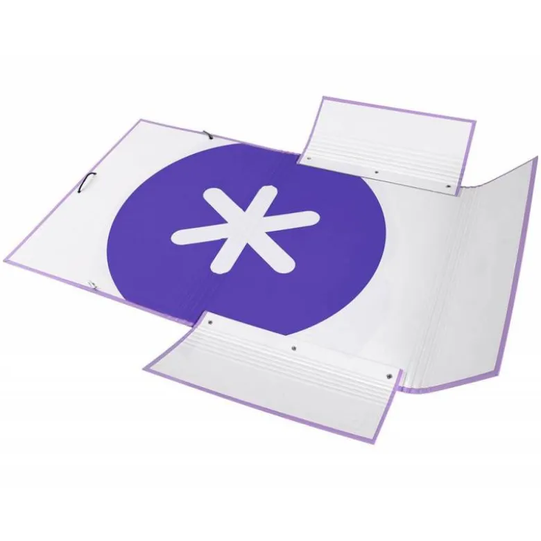 Carpeta Liderpapel Antartik Din A4 con Solapas Cartón forrado lavanda