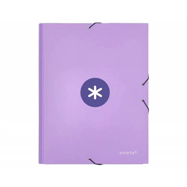 Carpeta Liderpapel Antartik Din A4 con Solapas Cartón forrado lavanda
