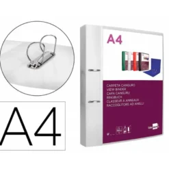 CARPETA LIDERPAPEL CANGURO 2 ANILLAS 40 MM MIXTAS POLIPROPILENO DIN A4 TRANSPARENTE