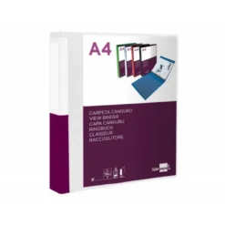 CARPETA LIDERPAPEL CANGURO 2 ANILLAS 25 MM MIXTAS POLIPROPILENO DIN A4 TRANSPARENTE
