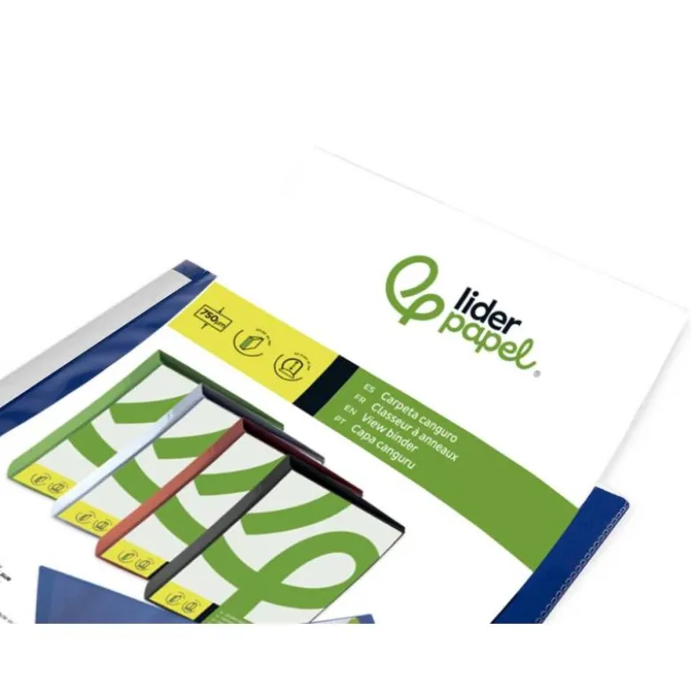 CARPETA LIDERPAPEL CANGURO 2 ANILLAS 25 MM DIN A4 COLOR AZUL POLIPROPILENO