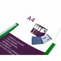 CARPETA LIDERPAPEL CANGURO 2 ANILLAS 25 MM DIN A4 COLOR VERDE POLIPROPILENO