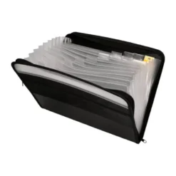 CARPETA LIDERPAPEL CLASIFICADOR FUELLE POLIPROPILENO DIN A4 13 DEPARTAMENTOS COLOR NEGRO