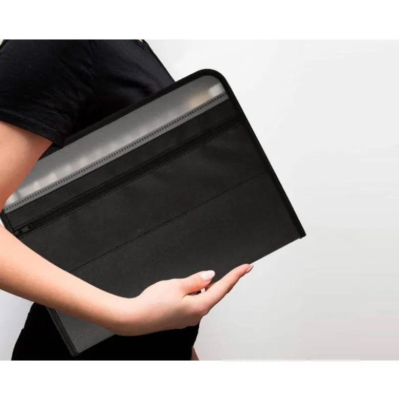 CARPETA LIDERPAPEL CLASIFICADOR FUELLE POLIPROPILENO DIN A4 13 DEPARTAMENTOS COLOR NEGRO