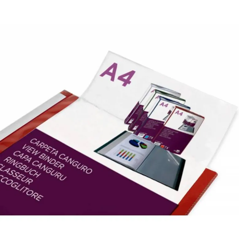 CARPETA LIDERPAPEL DIN A4 COLOR ROJO POLIPROPILENO