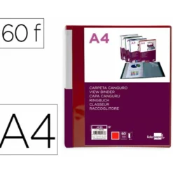 CARPETA LIDERPAPEL DIN A4 COLOR ROJO POLIPROPILENO