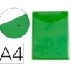 CARPETA LIDERPAPEL DOSSIER BROCHE POLIPROPILENO DIN A4 FORMATO VERTICAL CON FUELLE VERDE