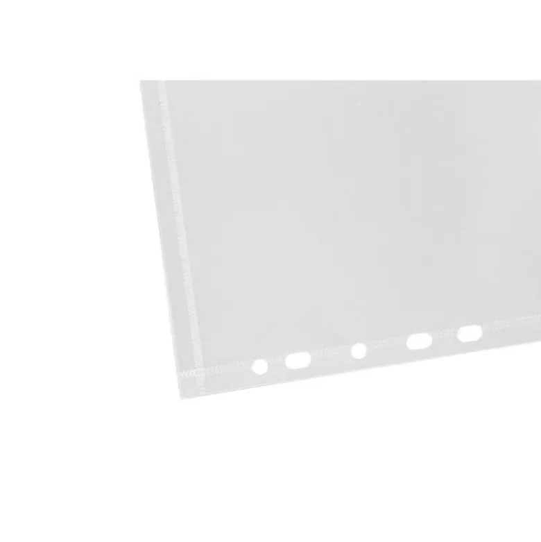 CARPETA LIDERPAPEL DOSSIER BROCHE POLIPROPILENO A4 CIERRE DE VELCRO 180 MICRAS 11 TALADROS TRANSPARENTE