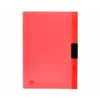 CARPETA LIDERPAPEL DOSSIER PINZA LATERAL POLIPROPILENO DIN A4 ROJO TRANSLUCIDO 60 HOJAS PINZA DESLIZANTE