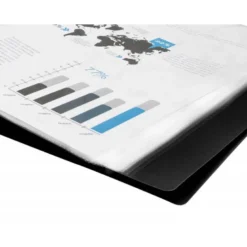 CARPETA LIDERPAPEL ESCAPARATE 40 FUNDAS POLIPROPILENO DIN A3 COLOR NEGRO OPACO