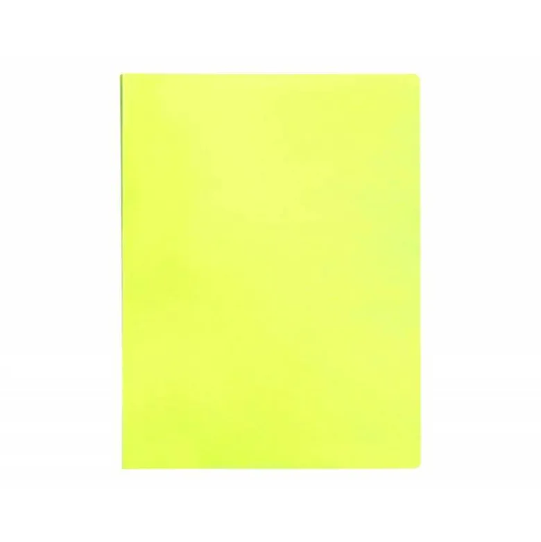 CARPETA LIDERPAPEL ESCAPARATE 80 FUNDAS POLIPROPILENO DIN A4 AMARILLO FLUOR OPACO