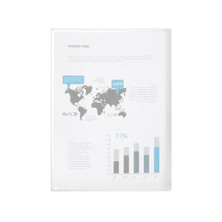 CARPETA LIDERPAPEL ESCAPARATE 40 FUNDAS POLIPROPILENO DIN A3 TRANSPARENTE TRANSLUCIDO