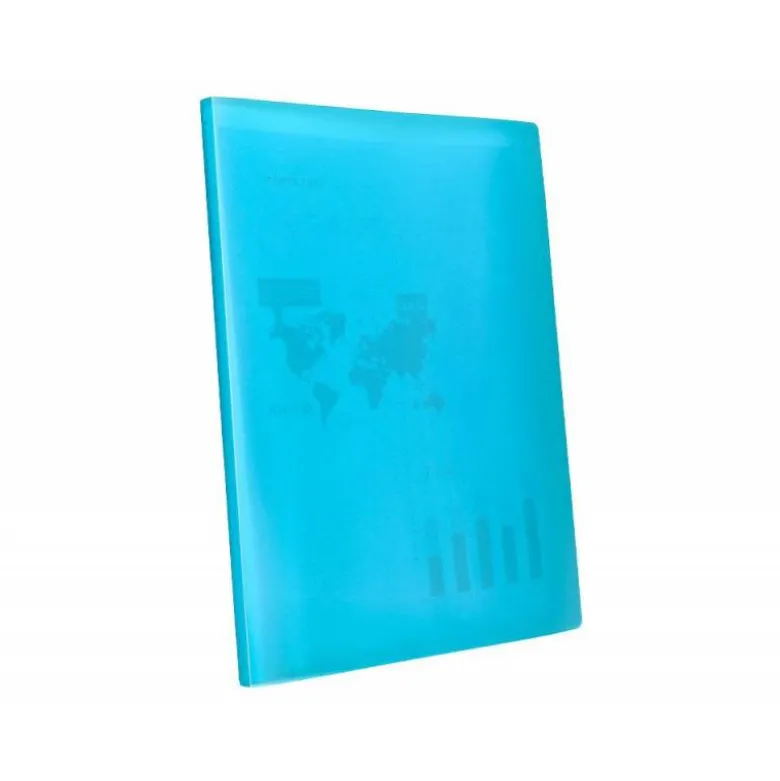 CARPETA LIDERPAPEL ESCAPARATE 80 FUNDAS POLIPROPILENO DIN A4 AZUL TRANSLUCIDO