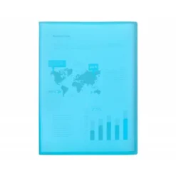 CARPETA LIDERPAPEL ESCAPARATE 80 FUNDAS POLIPROPILENO DIN A4 AZUL TRANSLUCIDO
