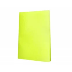 CARPETA LIDERPAPEL ESCAPARATE 10 FUNDAS POLIPROPILENO DIN A4 AMARILLO FLUOR OPACO