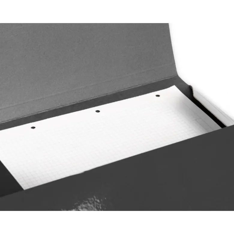 CARPETA LIDERPAPEL GOMAS FOLIO 3 SOLAPAS CARTON PLASTIFICADO COLOR NEGRO