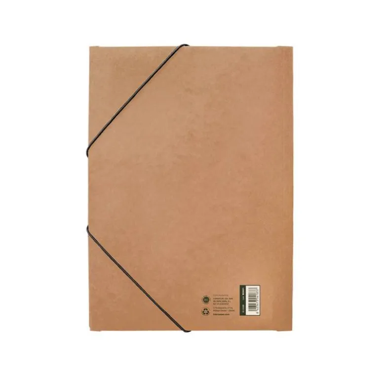 CARPETA LIDERPAPEL GOMAS DIN A4+ COLOR KRAFT MARRON CARTULINA
