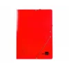 CARPETA LIDERPAPEL GOMAS FOLIO 3 SOLAPAS CARTON PLASTIFICADO COLOR ROJO