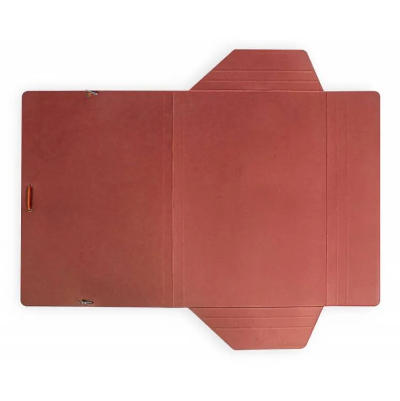 CARPETA LIDERPAPEL GOMAS FOLIO 3 SOLAPAS CARTON PLASTIFICADO COLOR ROJO