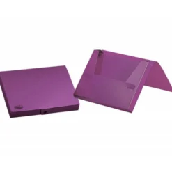 Carpeta portadocumentos gomas con solapa Liderpapel DIN A4 polipropileno lomo 25 mm color morada