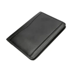 CARPETA PORTAFOLIOS CREMALLERA CON BOLSA PARA MOVIL Y TARJETERO COLOR NEGRO 260X355 MM