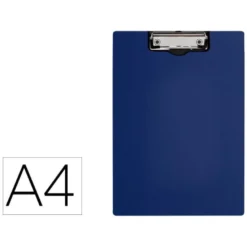 CARPETA Q-CONNECT MINICLIP SUPERIOR DIN A4 PLASTICO 50% RECICLADO AZUL GROSOR 2,1 MM