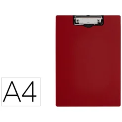 CARPETA Q-CONNECT MINICLIP SUPERIOR DIN A4 PLASTICO 50% RECICLADO ROJO GROSOR 2,1 MM