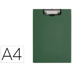 CARPETA Q-CONNECT MINICLIP SUPERIOR DIN A4 PLASTICO 50% RECICLADO VERDE OLIVA GROSOR 2,1 MM