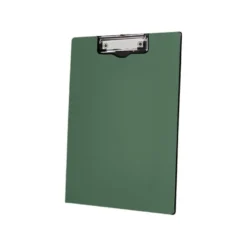 CARPETA Q-CONNECT MINICLIP SUPERIOR DIN A4 PLASTICO 50% RECICLADO VERDE OLIVA GROSOR 2,1 MM