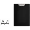 CARPETA Q-CONNECT MINICLIP SUPERIOR DIN A4 PLASTICO 50% RECICLADO NEGRO GROSOR 2,1 MM