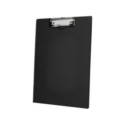 CARPETA Q-CONNECT MINICLIP SUPERIOR DIN A4 PLASTICO 50% RECICLADO NEGRO GROSOR 2,1 MM