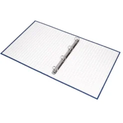 Carpeta 4 anillas carton forrado mixtas Liderpapel Paper Coat lomo 40 mm azul