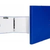 Carpeta 4 anillas carton forrado Liderpapel Paper Coat lomo 40 mm azul con miniclip y solapas