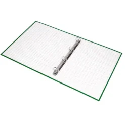 Carpeta 4 anillas carton forrado Liderpapel Paper Coat lomo 60 mm verde