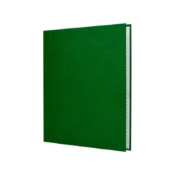 Carpeta 4 anillas carton forrado Liderpapel Paper Coat lomo 60 mm verde