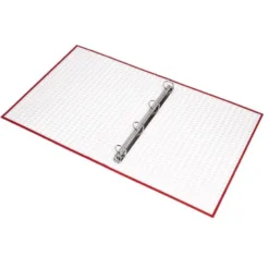 Carpeta 4 anillas carton forrado Liderpapel Paper Coat lomo 60 mm rojo