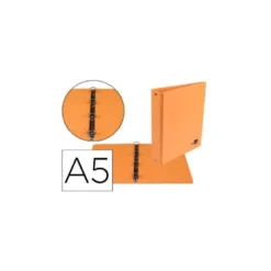 Carpeta 4 Anillas Liderpapel A5 Color Naranja 25 mm