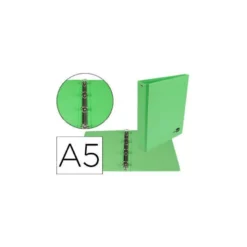 Carpeta 4 Anillas Liderpapel A5 Color Verde 25 mm