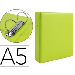 Carpeta 2 Anillas Liderpapel A5 Color Verde 40 mm