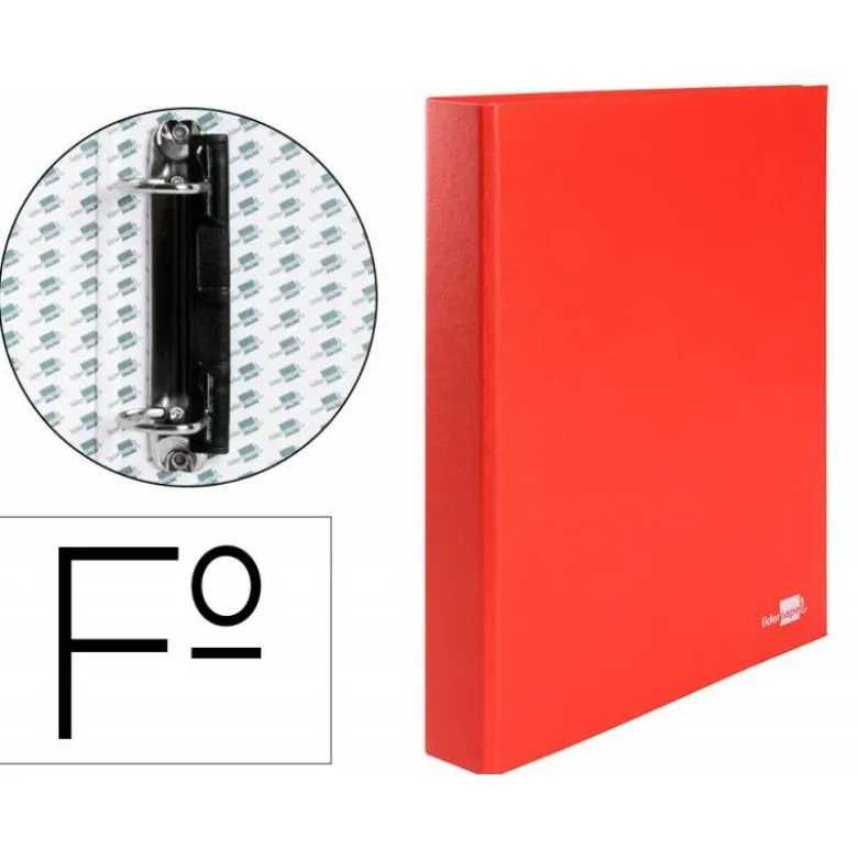 Carpeta 2anillas 25mm Folio marca Liderpapel Rojo
