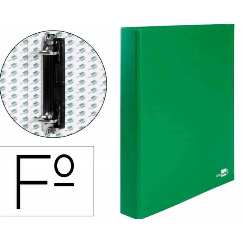 Carpeta 2anillas 25mm Folio marca Liderpapel Verde