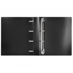 CARPETA 4 ANILLAS 40 MM LIDERPAPEL DIN A4 COLOR NEGRO POLIPROPILENO