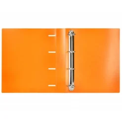 CARPETA 4 ANILLAS 40 MM LIDERPAPEL DIN A4 COLOR NARANJA POLIPROPILENO