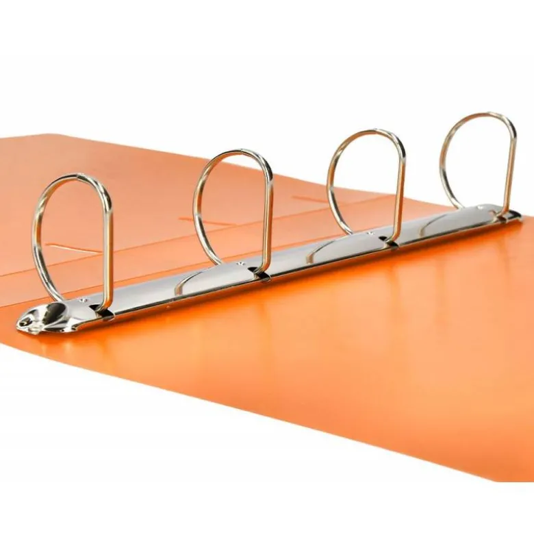 CARPETA 4 ANILLAS 40 MM LIDERPAPEL DIN A4 COLOR NARANJA POLIPROPILENO