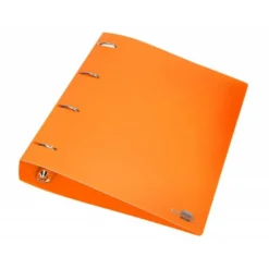 CARPETA 4 ANILLAS 40 MM LIDERPAPEL DIN A4 COLOR NARANJA POLIPROPILENO